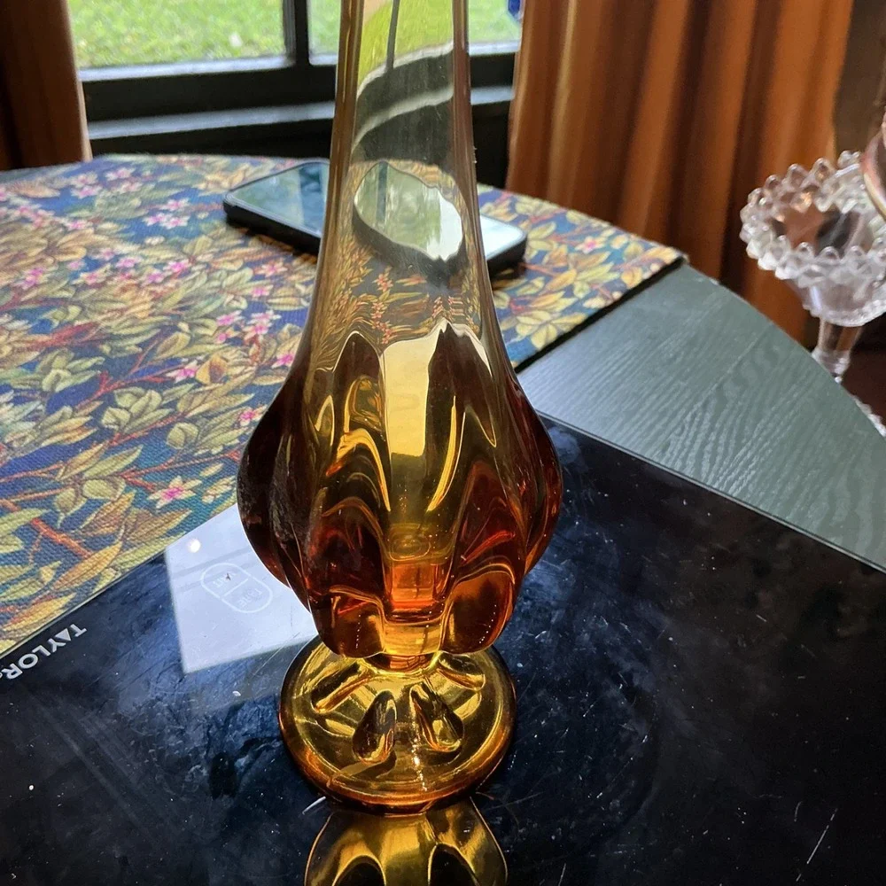 Vintage MCM Viking Glass Six Petal Swung 12
